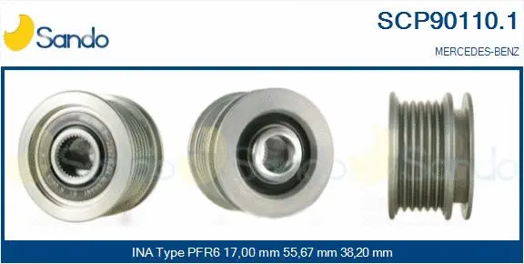 Belt Pulley, alternator (SCP90110.1)