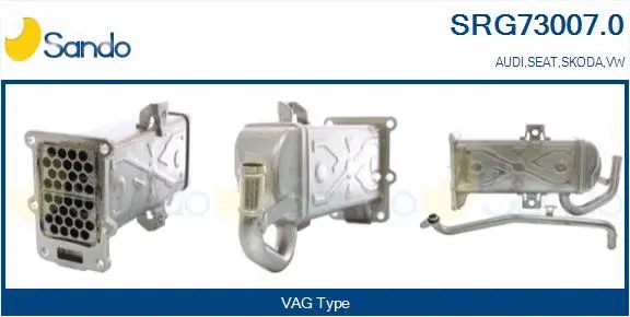 Cooler, exhaust gas recirculation (SRG73007.0)
