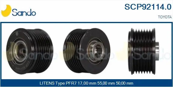 Belt Pulley, alternator (SCP92114.0)
