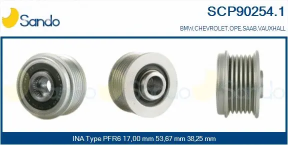 Belt Pulley, alternator (SCP90254.1)