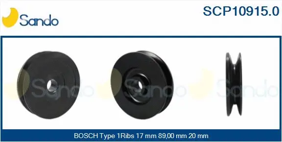 Belt Pulley, alternator (SCP10915.0)