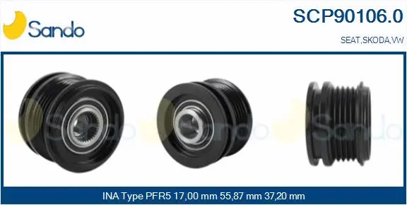 Belt Pulley, alternator (SCP90106.0)