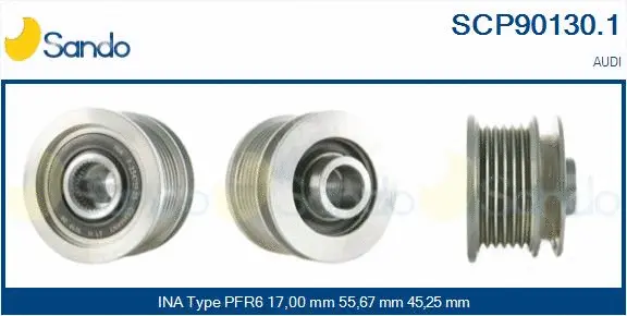 Belt Pulley, alternator (SCP90130.1)