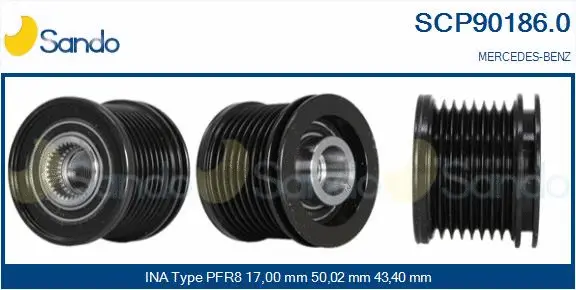 Belt Pulley, alternator (SCP90186.0)