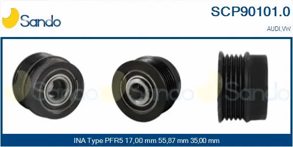 Belt Pulley, alternator (SCP90101.0)
