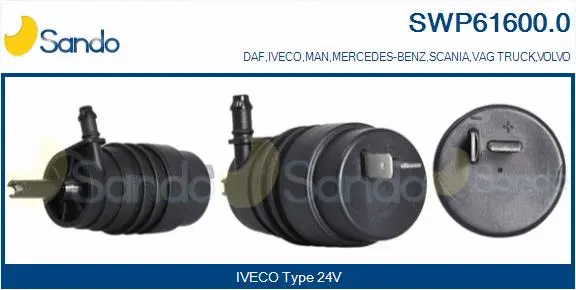 Washer Fluid Pump, window cleaning (SWP61600.0)