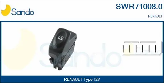 Switch, window regulator (SWR71008.0)