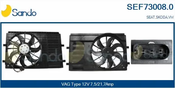 Electric Motor, radiator fan (SEF73008.0)