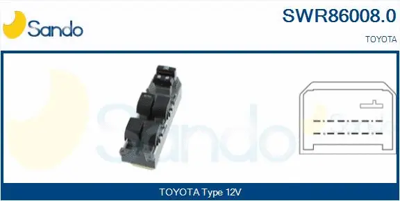 Switch, window regulator (SWR86008.0)