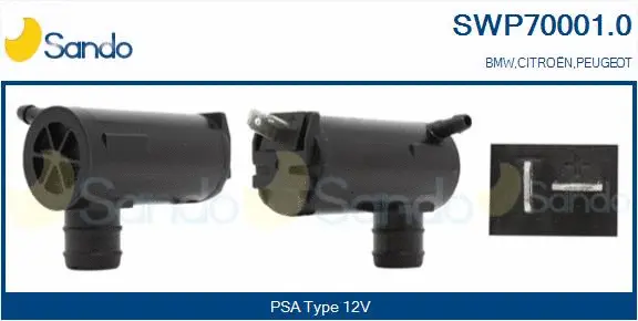 Washer Fluid Pump, window cleaning (SWP70001.0)