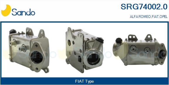 Cooler, exhaust gas recirculation (SRG74002.0)