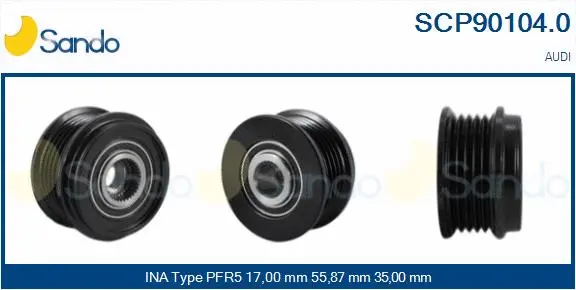 Belt Pulley, alternator (SCP90104.0)