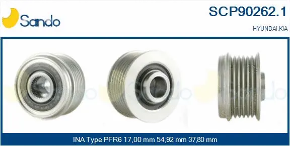 Belt Pulley, alternator (SCP90262.1)