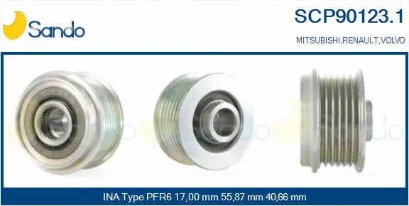 Belt Pulley, alternator (SCP90123.1)
