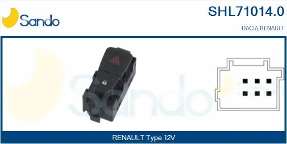 Hazard Warning Light Switch (SHL71014.0)