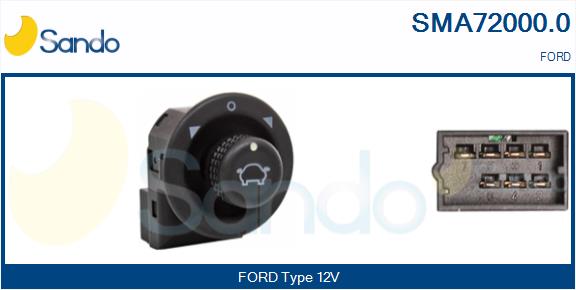 Switch, exterior rearview mirror adjustment (SMA72000.0)