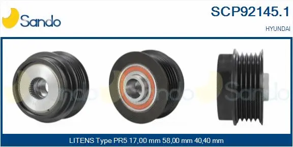 Belt Pulley, alternator (SCP92145.1)