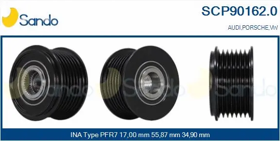 Belt Pulley, alternator (SCP90162.0)