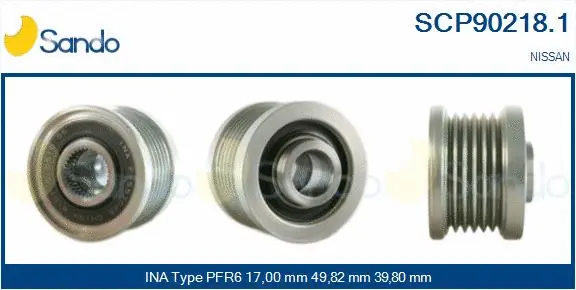 Belt Pulley, alternator (SCP90218.1)