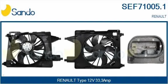 Electric Motor, radiator fan (SEF71005.1)