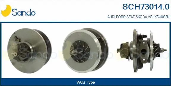 Core assembly, turbocharger (SCH73014.0)