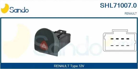 Hazard Warning Light Switch (SHL71007.0)
