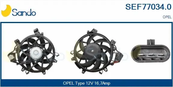 Electric Motor, radiator fan (SEF77034.0)