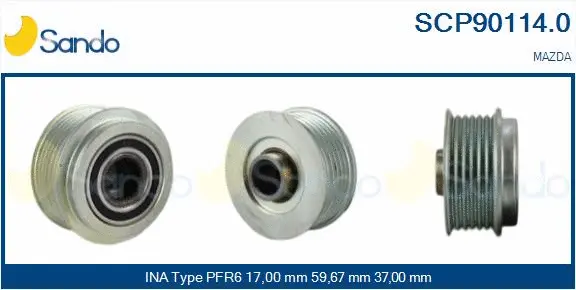 Belt Pulley, alternator (SCP90114.0)