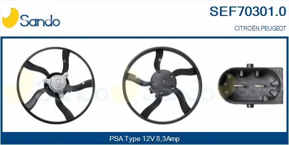 Fan, engine cooling (SEF70301.0)