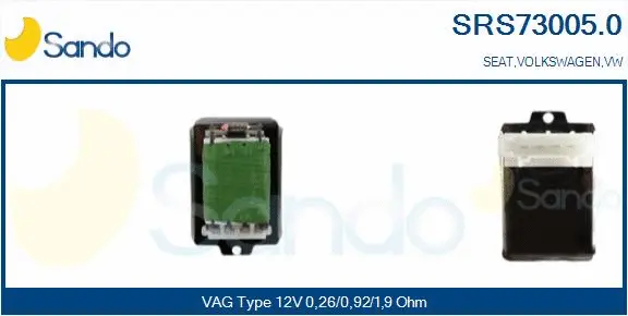 Resistor, interior blower (SRS73005.0)