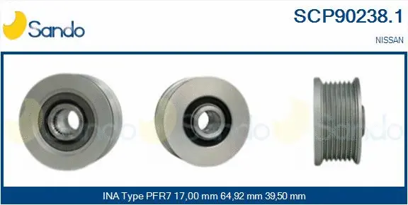 Belt Pulley, alternator (SCP90238.1)