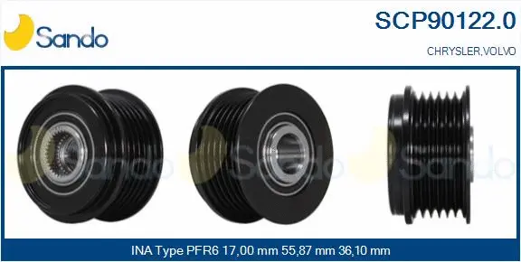 Belt Pulley, alternator (SCP90122.0)