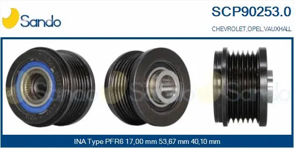 Belt Pulley, alternator (SCP90253.0)
