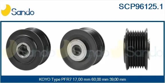 Belt Pulley, alternator (SCP96125.1)