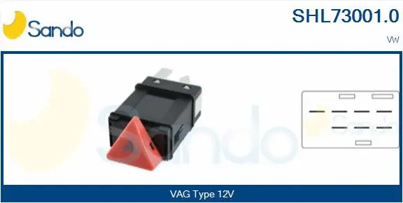 Hazard Warning Light Switch (SHL73001.0)