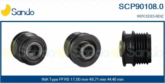 Belt Pulley, alternator (SCP90108.0)