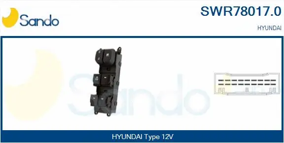 Switch, window regulator (SWR78017.0)