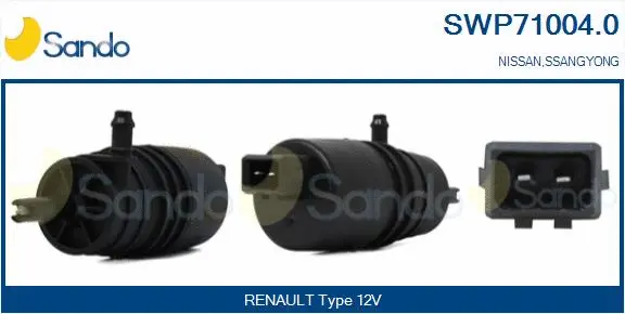Washer Fluid Pump, window cleaning (SWP71004.0)