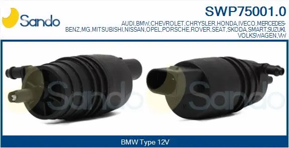Washer Fluid Pump, window cleaning (SWP75001.0)