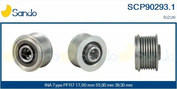 Belt Pulley, alternator (SCP90293.1)