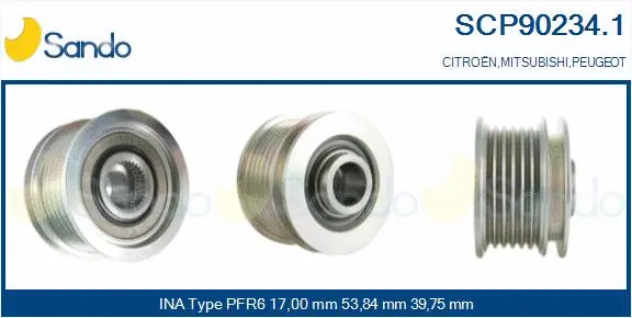 Belt Pulley, alternator (SCP90234.1)
