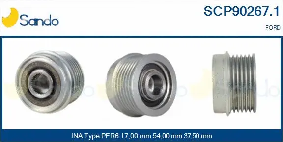 Belt Pulley, alternator (SCP90267.1)