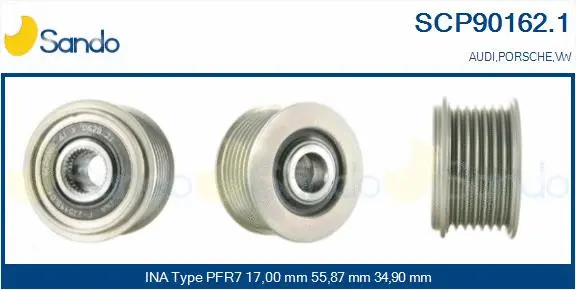 Belt Pulley, alternator (SCP90162.1)