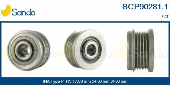 Belt Pulley, alternator (SCP90281.1)