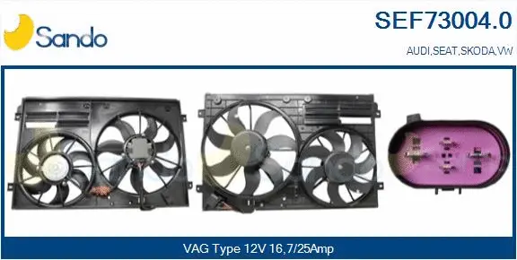 Electric Motor, radiator fan (SEF73004.0)
