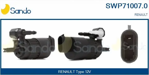 Washer Fluid Pump, window cleaning (SWP71007.0)