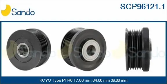 Belt Pulley, alternator (SCP96121.1)