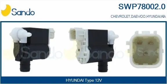 Washer Fluid Pump, window cleaning (SWP78002.0)