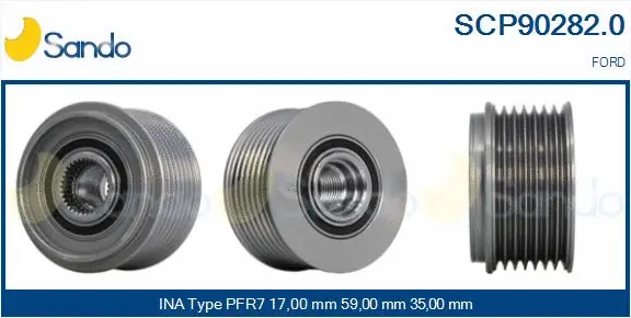 Belt Pulley, alternator (SCP90282.0)