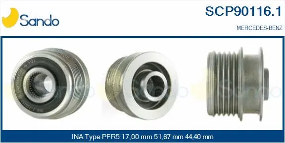 Belt Pulley, alternator (SCP90116.1)